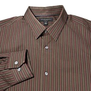 Banana Republic Men's Striped Dress Shirt Long Sleeve Button Down Size Large